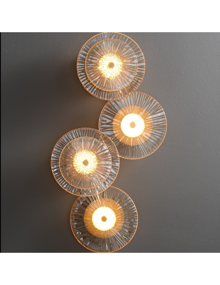 Designer wall lamps -  Step Into Design LUXIO-4 LED amber 32 cm wall lamp ST-3315-4 copper - product kolory-swiatla.pl 9