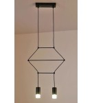 Designer pendant lamps -  Step Into Design LINEA-2 pendant lamp black 35 cm ST-5961-2 - product 2