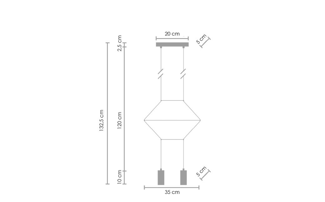  Step Into Design Lampa wisząca LINEA-2 czarna 35 cm ST-5961-2