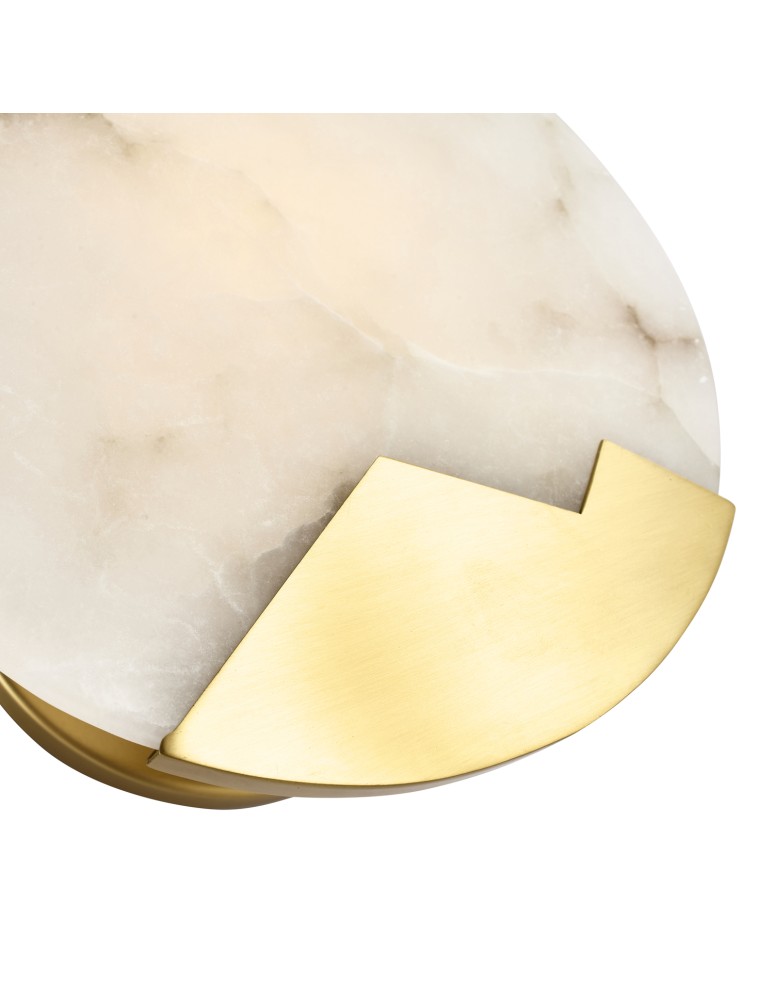 Glamour wall lamps -  Step Into Design MARMO wall lamp white marmum and brass 20cm ST-3961 - product kolory-swiatla.pl 4