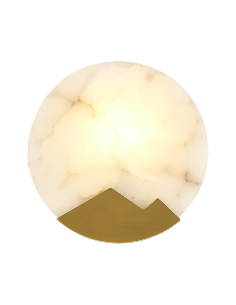 Glamour wall lamps -  Step Into Design MARMO wall lamp white marmum and brass 20cm ST-3961 - product kolory-swiatla.pl 6
