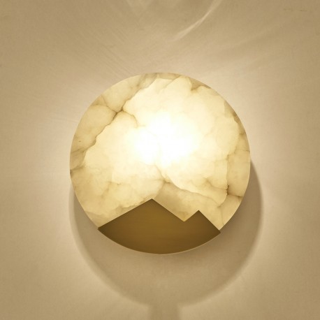  Step Into Design Lampa ścienna MARMO biały marmum i mosiądz 20cm ST-3961