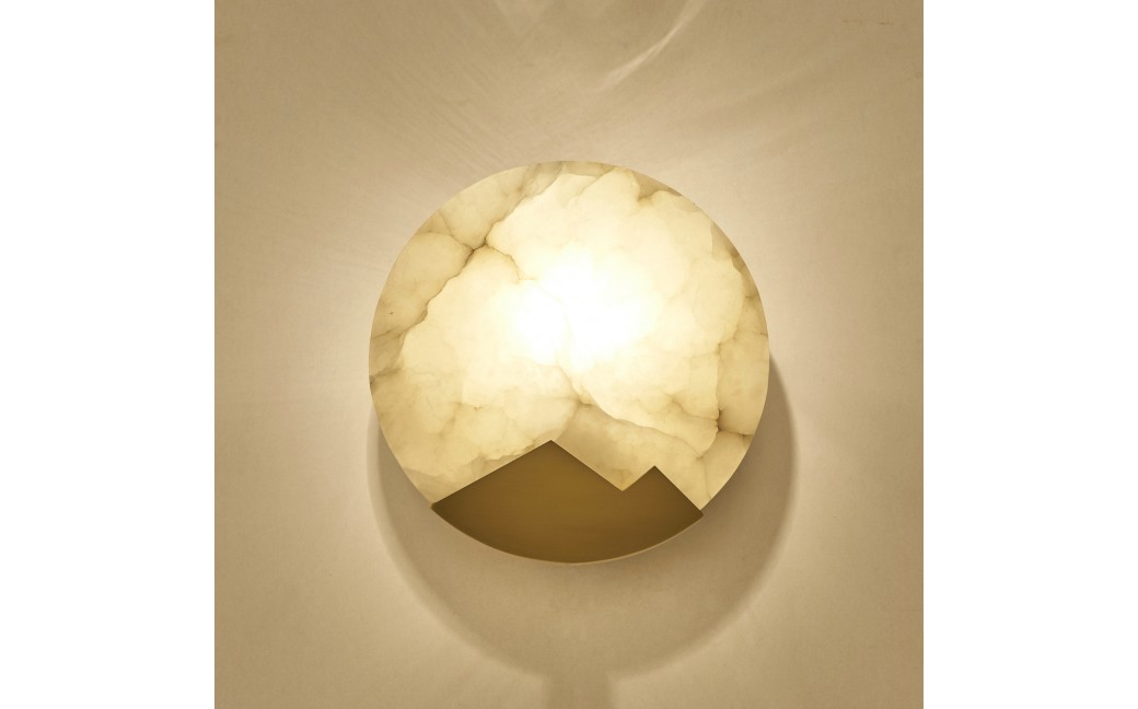  Step Into Design Lampa ścienna MARMO biały marmum i mosiądz 20cm ST-3961