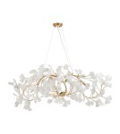 Designer pendant lamps -  Step Into Design BOTANIKA WAVE gold white 135 cm pendant lamp XY080P-120 - product 1