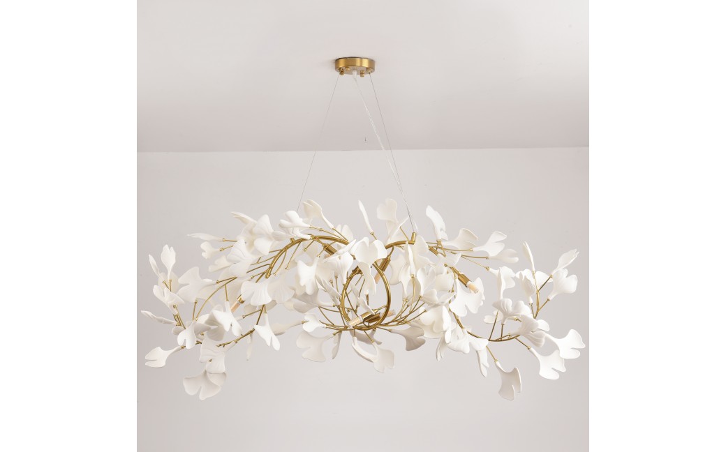  Step Into Design Lampa wisząca BOTANIKA WAVE złoto biała 135 cm XY080P-120