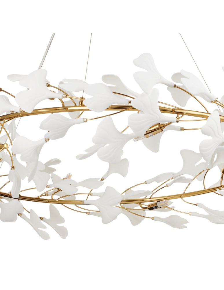 Designer pendant lamps - Step Into Design BOTANIKA pendant lamp gold white 100 cm XY080P-100 - product kolory-swiatla.pl 3