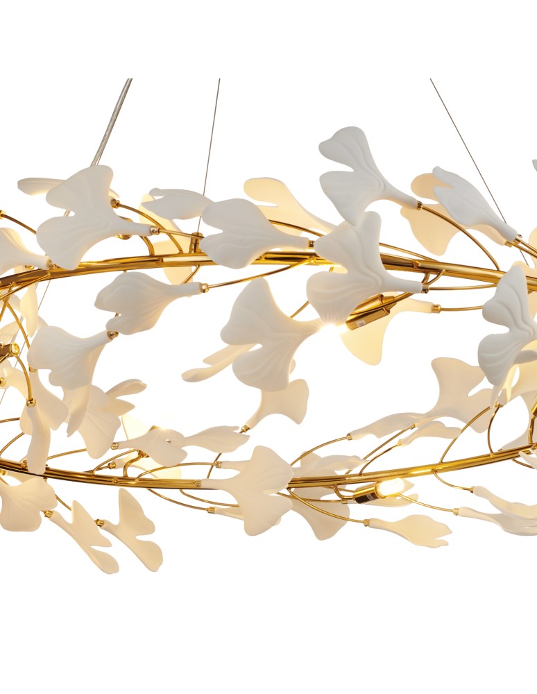 Designer pendant lamps - Step Into Design BOTANIKA pendant lamp gold white 100 cm XY080P-100 - product kolory-swiatla.pl 4