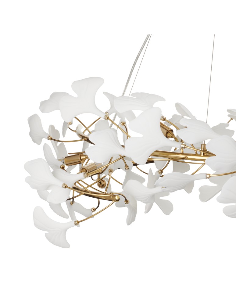 Designer pendant lamps - Step Into Design BOTANIKA pendant lamp gold white 100 cm XY080P-100 - product kolory-swiatla.pl 5