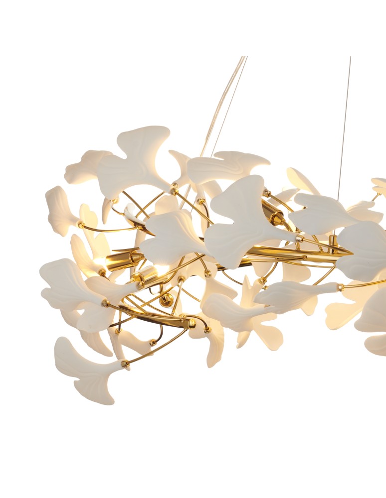 Designer pendant lamps - Step Into Design BOTANIKA pendant lamp gold white 100 cm XY080P-100 - product kolory-swiatla.pl 6