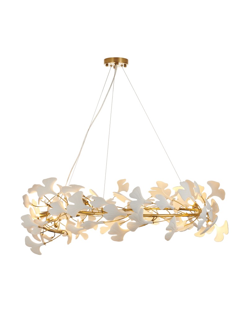 Designer pendant lamps - Step Into Design BOTANIKA pendant lamp gold white 100 cm XY080P-100 - product kolory-swiatla.pl 8