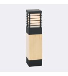 Standing garden lamps - Norlys Halmstad 49cm 1xE27 IP65 Standing treated wood Black 1403B - product 1