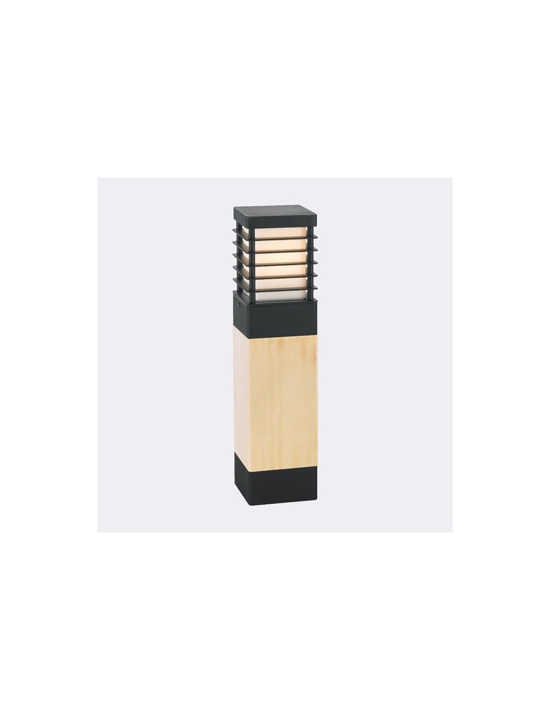 Standing garden lamps - Norlys Halmstad 49cm 1xE27 IP65 Standing treated wood Black 1403B - product kolory-swiatla.pl 1