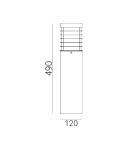Standing garden lamps - Norlys Halmstad 49cm 1xE27 IP65 Standing treated wood Black 1403B - product 2