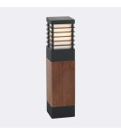 Standing garden lamps - Norlys Halmstad 49cm 1xE27 IP65 Standing treated wood Black 1400B - product 1