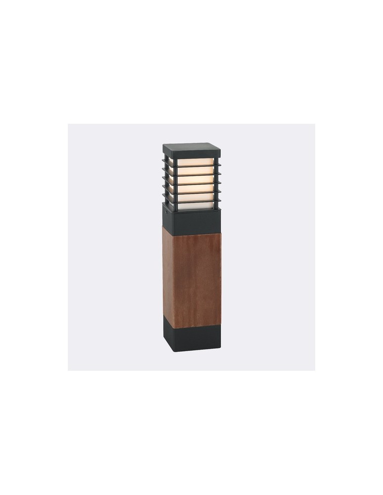 Standing garden lamps - Norlys Halmstad 49cm 1xE27 IP65 Standing treated wood Black 1400B - product kolory-swiatla.pl 1
