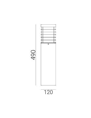 Norlys Halmstad 49cm 1xE27 IP65 Standing treated wood Black 1400B - product 2