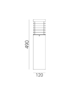 Norlys Halmstad 49cm 1xE27 IP65 Stojąca drewno impregnowane Czarny 1400B - produkt 2