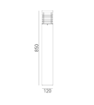 Standing garden lamps - Norlys Halmstad 85cm Standing 1xE27 IP65 Black 296B - product 2