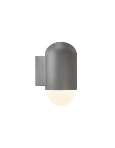 NORDLUX HEKA Lampa Ścienna E27 15W Aluminium Szary 2118211050