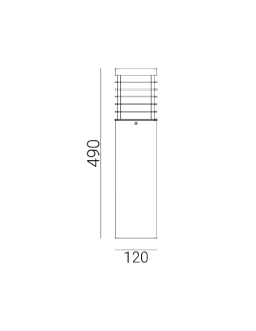 Norlys Halmstad 49cm Stojąca 1xE27 IP65 Czarny 295B - produkt 2