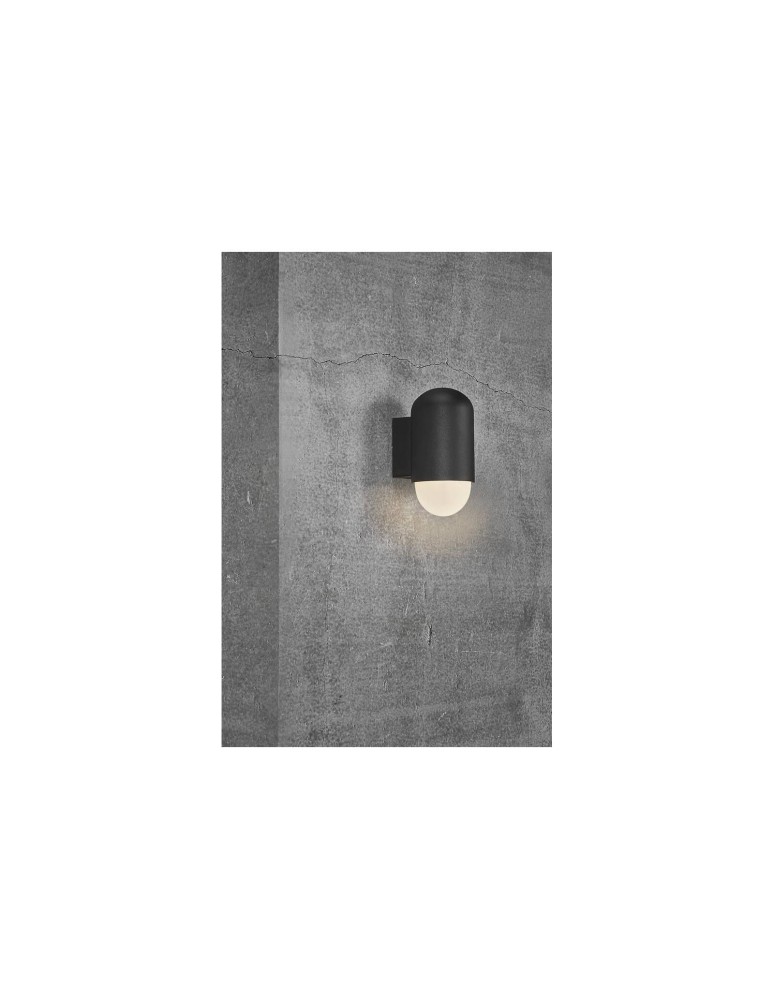 Outdoor wall lamps - NORDLUX HEKA Wall Lamp E27 15W Aluminum Black 2118211003 - product kolory-swiatla.pl 2