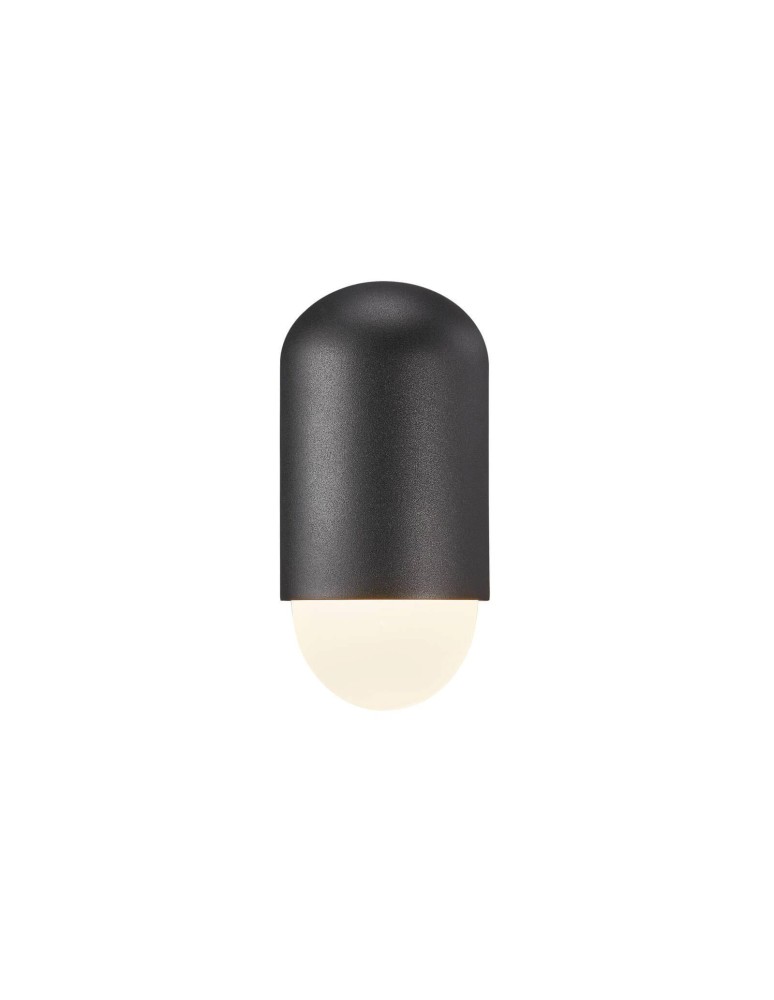 NORDLUX HEKA Lampa Ścienna E27 15W Aluminium Czarny 2118211003