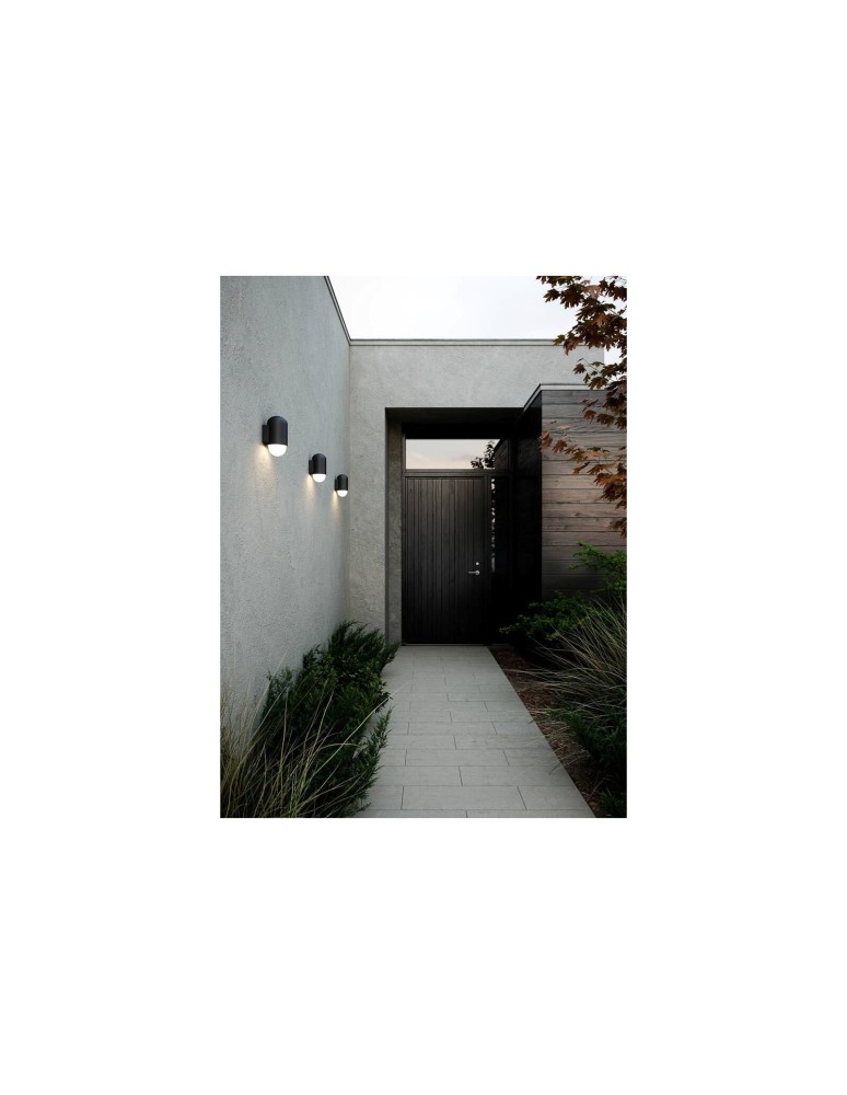 NORDLUX HEKA Lampa Ścienna E27 15W Aluminium Czarny 2118211003