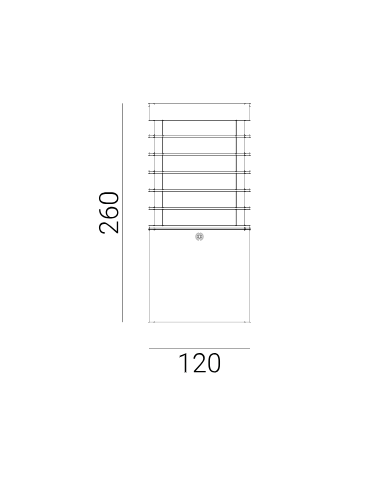 Norlys Halmstad 26cm Standing 1xE27 IP65 Black 210B - product 2