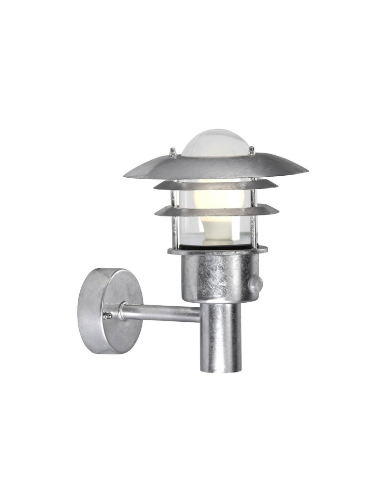 Outdoor lights with motion sensor - NORDLUX LONSTRUP Wall Lamp E27 60W Silver 71432031 - product kolory-swiatla.pl 1