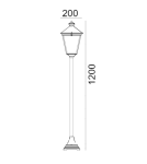 Standing garden lamps - Norlys London 120cm 1xE27 Standing IP65 Black 485B - product 2