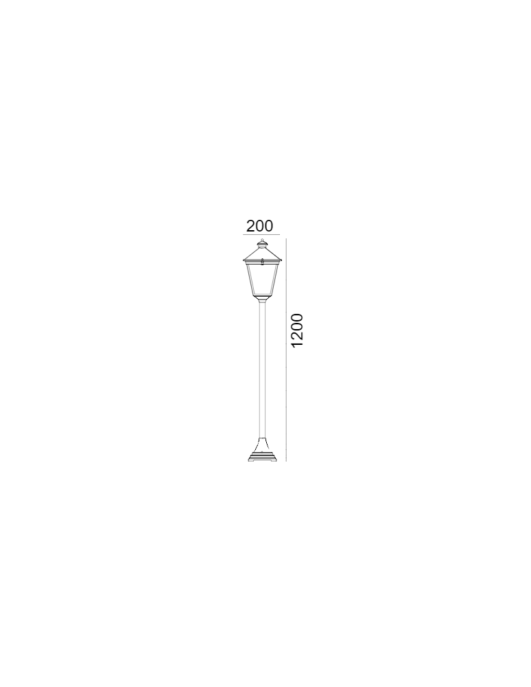 Standing garden lamps - Norlys London 120cm 1xE27 Standing IP65 Black 485B - product kolory-swiatla.pl 2