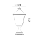 Standing garden lamps - Norlys London 47cm 1xE27 Standing IP65 Black 484B - product 2