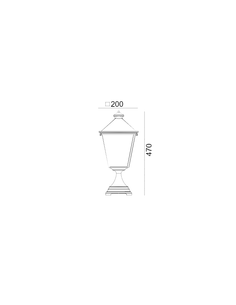 Standing garden lamps - Norlys London 47cm 1xE27 Standing IP65 Black 484B - product kolory-swiatla.pl 2
