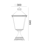 Standing garden lamps - Norlys London BIG 64cm 1xE27 Standing IP65 Black 494B - product 2
