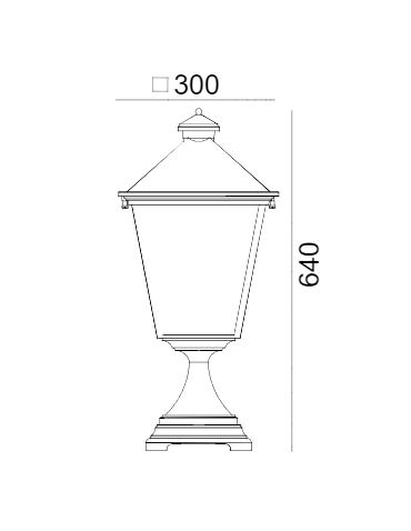 Norlys London BIG 64cm 1xE27 Standing IP65 Black 494B - product 2