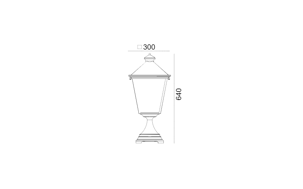 Norlys London BIG 64cm 1xE27 Stojąca IP65 Czarny 494B