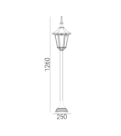 Standing garden lamps - Norlys Modena 126cm 1xE27 Standing IP65 Black 304B - product 2