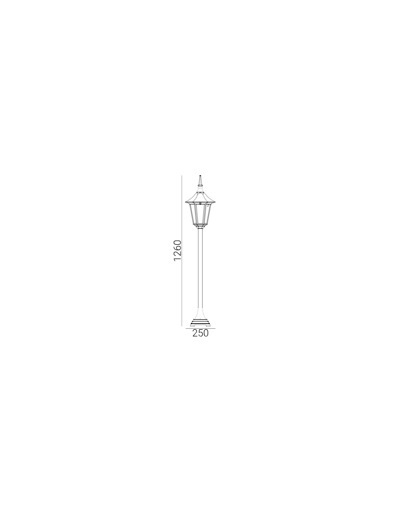 Standing garden lamps - Norlys Modena 126cm 1xE27 Standing IP65 Black 304B - product kolory-swiatla.pl 2