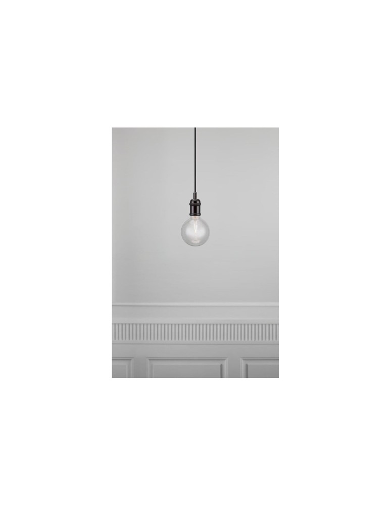 Pendant lamps bulbs - NORDLUX AVRA Pendant Lamp E27 60W Metal Black/Chrome 84800003 - product kolory-swiatla.pl 3