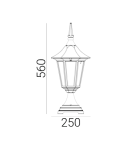 Standing garden lamps - Norlys Modena 56cm 1xE27 Standing IP65 Black 300B - product 2