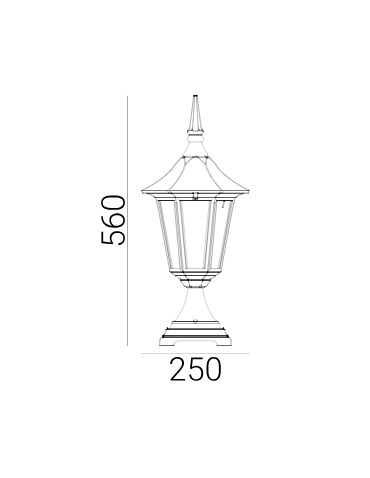 Norlys Modena 56cm 1xE27 Stojąca IP65 Czarny 300B - produkt 2