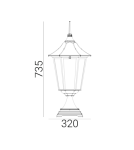 Standing garden lamps - Norlys Modena BIG 73cm 1xE27 Standing IP65 Black 384B - product 2