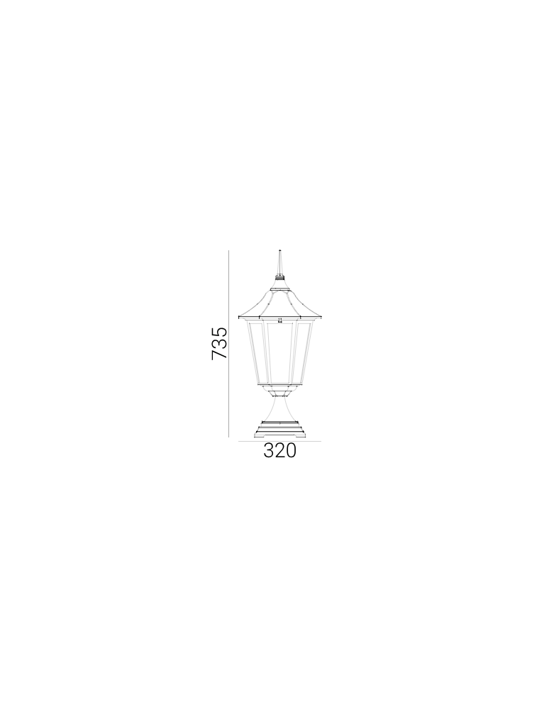 Standing garden lamps - Norlys Modena BIG 73cm 1xE27 Standing IP65 Black 384B - product kolory-swiatla.pl 2
