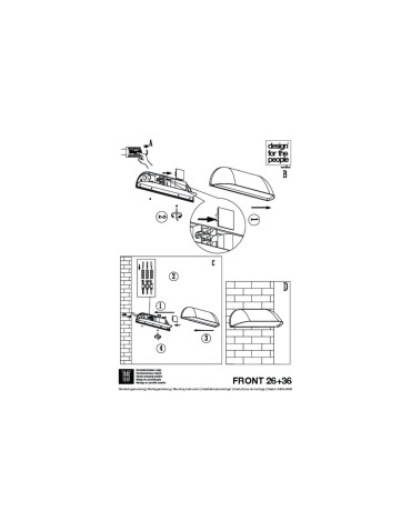 NORDLUX FRONT LED Metal Wall Lamp Black 84081003 - product 2