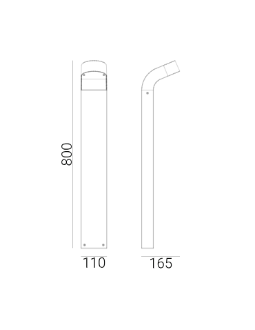Norlys Molde 80cm LED 8W 498lm 3000K Stojąca IP65 Grafit 1901GR - produkt 2