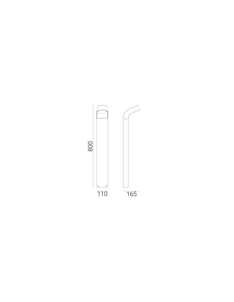 Standing garden lamps - Norlys Molde 80cm LED 8W 498lm 3000K Standing IP65 Graphite 1901GR - product kolory-swiatla.pl 2