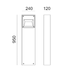 Standing garden lamps - Norlys Namsos 95cm LED 8.4W 523lm 3000K Standing IP65 Graphite 1931GR - product 2
