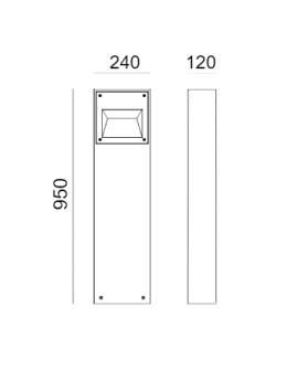Norlys Namsos 95cm LED 8,4W 523lm 3000K Stojąca IP65 Grafit 1931GR - produkt 2