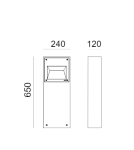 Standing garden lamps - Norlys Namsos 65cm LED 8.4W 523lm 3000K Standing IP65 Graphite 1932GR - product 2