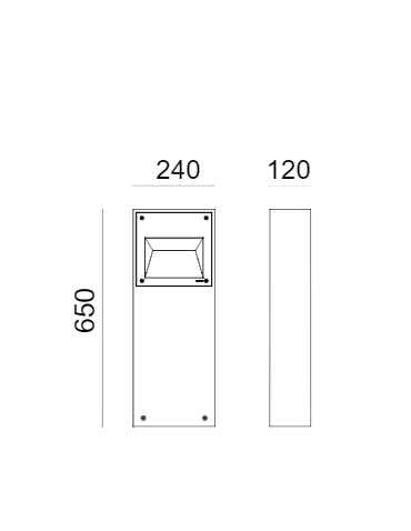 Norlys Namsos 65cm LED 8,4W 523lm 3000K Stojąca IP65 Grafit 1932GR - produkt 2